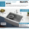 Ruvati 36-inch Apron-front Workstation Farmhouse Kitchen Sink 16 Gauge Stainless Steel Single Bowl - RVH9300 Ruvati 36-inch Apron-front Workstation Farmhouse Kitchen Sink 16 Gauge Stainless Steel Single Bowl - RVH9300