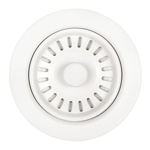 Ruvati Kitchen Sink Basket Strainer Drain Assembly - Matte White - RVA1038WH