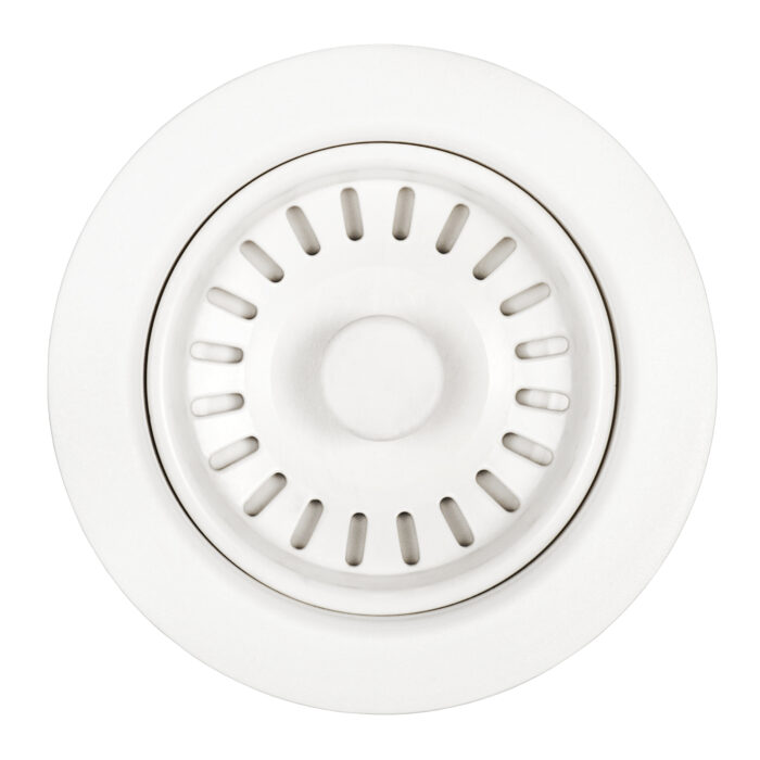 Ruvati Kitchen Sink Basket Strainer Drain Assembly - Matte White - RVA1038WH