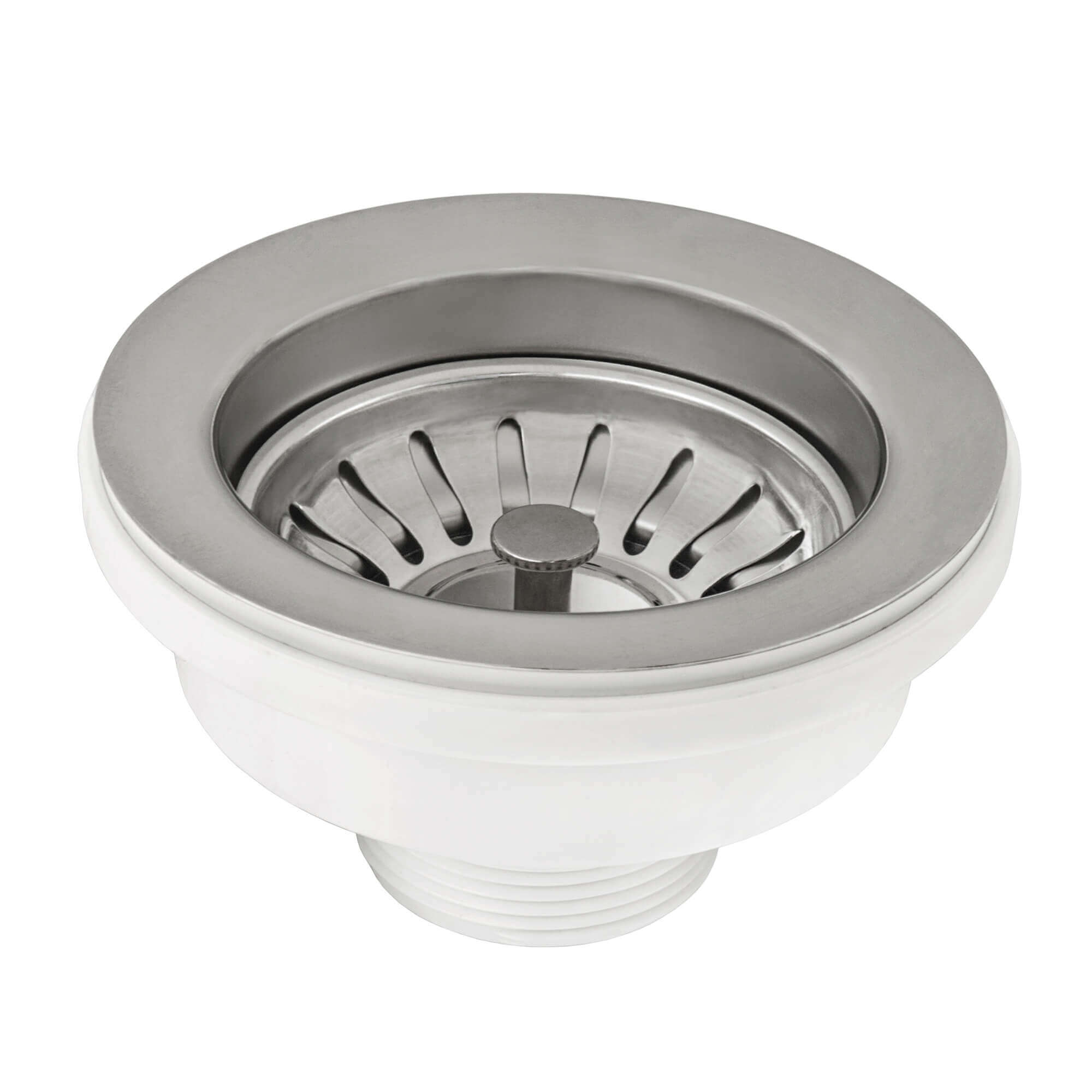 Ruvati Basket Strainer for Thick Fireclay Kitchen Sink Drain Assembly - Stainless Steel - RVA1039ST