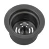 Ruvati Extended Garbage Disposal Flange with Deep Basket Strainer - Gunmetal Black Stainless Steel - RVA1049BL Ruvati Extended Garbage Disposal Flange with Deep Basket Strainer - Gunmetal Black Stainless Steel - RVA1049BL