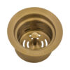 Ruvati Extended Garbage Disposal Flange with Deep Basket Strainer - Matte Gold Satin Brass - RVA1049GG