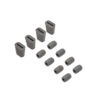Ruvati Rinse Grid Bumpers (8 qty) and Feet (4 qty) Set - Gray - RVA11019