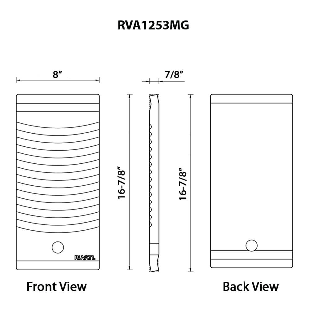 Ruvati 17 x 8 inch Solid Wood Replacement Washboard for RVU6525 and RVU6553 workstation sinks - RVA1253MG