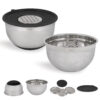 Ruvati 5 quart mixing bowl and colander set with grater attachments (6 piece set) - RVA1255