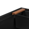 Ruvati Workstation Sink Replacement Colander 17 inch Black Stainless Steel with Wooden Handles - RVA1317BL