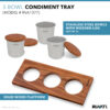 Ruvati Condiment Tray 3 Bowl Serving Board for Workstation Sinks (complete set) - RVA1377 Ruvati Condiment Tray 3 Bowl Serving Board for Workstation Sinks (complete set) - RVA1377