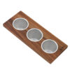Ruvati Condiment Tray 3 Bowl Serving Board for Workstation Sinks (complete set) - RVA1377 Ruvati Condiment Tray 3 Bowl Serving Board for Workstation Sinks (complete set) - RVA1377