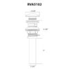 Ruvati Black Ceramic Top Push Pop-up Drain for Bathroom Sinks without Overflow- RVA5102BK