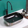 Ruvati Black Ceramic Top Push Pop-up Drain for Bathroom Sinks without Overflow- RVA5102BK