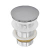 Ruvati Umbrella Style Push Pop-up Drain for Bathroom Sinks without Overflow - Chrome Finish - RVA5102CH