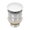 Ruvati White Ceramic Top Push Pop-up Drain for Bathroom Sinks without Overflow- RVA5102WH