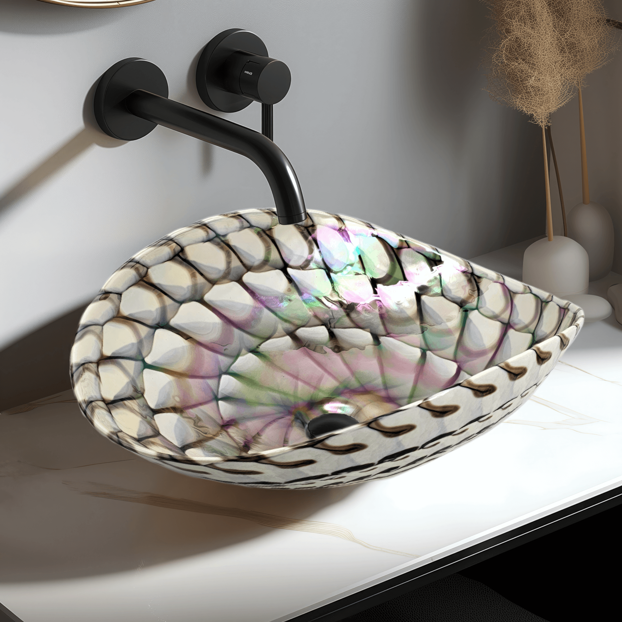 Nautilus Brown Glass Sink