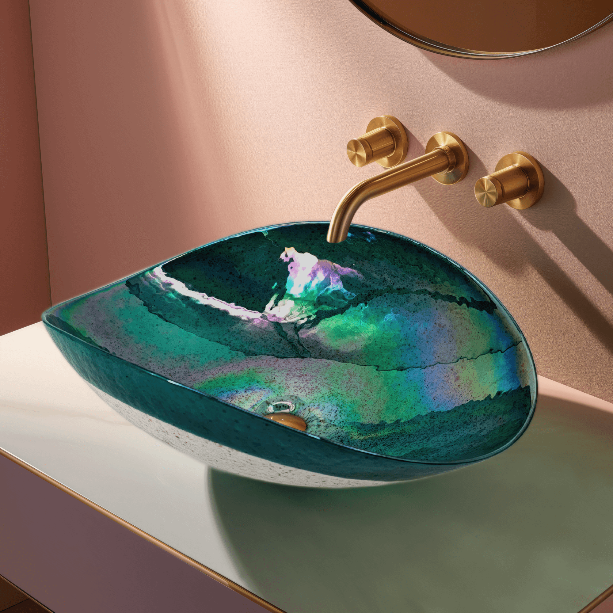 Green Seafoam Decorative Vessel Sink