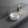 Ruvati 12 inch Bathroom Vessel Sink Round White Circular Above Counter Porcelain Ceramic - RVB0312