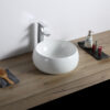 Ruvati 16 inch Bathroom Vessel Sink Round White Above Counter Circular Porcelain Ceramic - RVB0316
