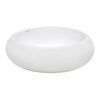 Round white porcelain bathroom vessel sink