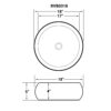 Ruvati 18 inch Round Bathroom Vessel Sink White Above Vanity Counter Circular Porcelain Ceramic - RVB0318