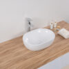 Ruvati 19 x 14 inch Bathroom Vessel Sink White Oval Above Counter Vanity Porcelain Ceramic - RVB0419