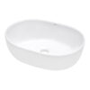 Oval white bathroom vessel sink ceramic sink