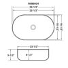 Ruvati 24 x 16 inch Bathroom Vessel Sink White Oval Above Vanity Countertop Porcelain Ceramic - RVB0424