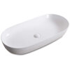 Ruvati 32 x 16 inch Bathroom Vessel Sink White Oval Above Counter Vanity Porcelain Ceramic - RVB0432