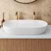 Ruvati 32 x 16 inch Bathroom Vessel Sink White Oval Above Counter Vanity Porcelain Ceramic - RVB0432