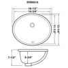 Ruvati 15 x 12 inch Undermount Bathroom Vanity Sink White Oval Porcelain Ceramic with Overflow - RVB0616