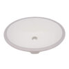 Ruvati 16 x 13 inch Undermount Bathroom Sink Biscuit Oval Porcelain Ceramic with Overflow - RVB0618BC