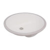 Ruvati 16 x 13 inch Undermount Bathroom Sink Biscuit Oval Porcelain Ceramic with Overflow - RVB0618BC