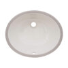 Ruvati 16 x 13 inch Undermount Bathroom Sink Biscuit Oval Porcelain Ceramic with Overflow - RVB0618BC