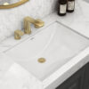 Ruvati 17 x 12 inch Undermount Bathroom Vanity Sink White Rectangular Porcelain Ceramic with Overflow - RVB0718 Ruvati 17 x 12 inch Undermount Bathroom Vanity Sink White Rectangular Porcelain Ceramic with Overflow - RVB0718