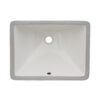 Ruvati 17 x 12 inch Undermount Bathroom Vanity Sink Biscuit Rectangular Porcelain Ceramic with Overflow - RVB0718BC