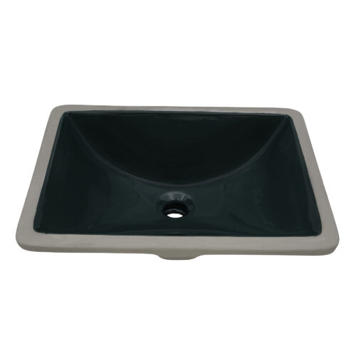 Ceramic Emerald Green Rectangular Bathroom Sink