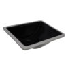 Ruvati 18 x 13 inch Undermount Bathroom Sink Black Rectangular Porcelain Ceramic with Overflow - RVB0720BK