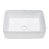 Ruvati 19 x 14 inch Bathroom Vessel Sink White Rectangular Above Vanity Counter Porcelain Ceramic - RVB1915