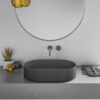 Ruvati 23-inch Matte Black epiStone Solid Surface Modern Bathroom Vessel Sink - RVB2550BK