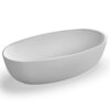 Ruvati 66-inch Matte White epiStone Solid Surface Oval Freestanding Bath Tub Canali - RVB6719WH Ruvati 66-inch Matte White epiStone Solid Surface Oval Freestanding Bath Tub Canali - RVB6719WH