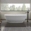 White Oval Freestanding Bathtub
