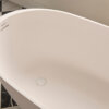 Ruvati 59-inch Matte White epiStone Solid Surface Oval Freestanding Bath Tub Canali - RVB6744WH