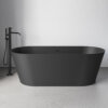 Black Oval Freestanding Matte Bathtub