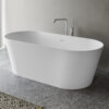 White Oval Freestanding Matte Bathtub