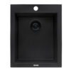 Ruvati 16 x 20 inch epiGranite Drop-in Topmount Granite Composite Single Bowl Kitchen Sink - Midnight Black - RVG1016BK
