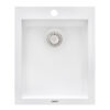 Ruvati 16 x 20 inch epiGranite Drop-in Topmount Granite Composite Single Bowl Kitchen Sink - Arctic White - RVG1016WH
