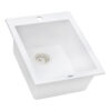 Ruvati 16 x 20 inch epiGranite Drop-in Topmount Granite Composite Single Bowl Kitchen Sink - Arctic White - RVG1016WH