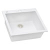 Ruvati 22 x 20 inch epiGranite Drop-in Topmount Granite Composite Single Bowl Kitchen Sink - Arctic White - RVG1022WH
