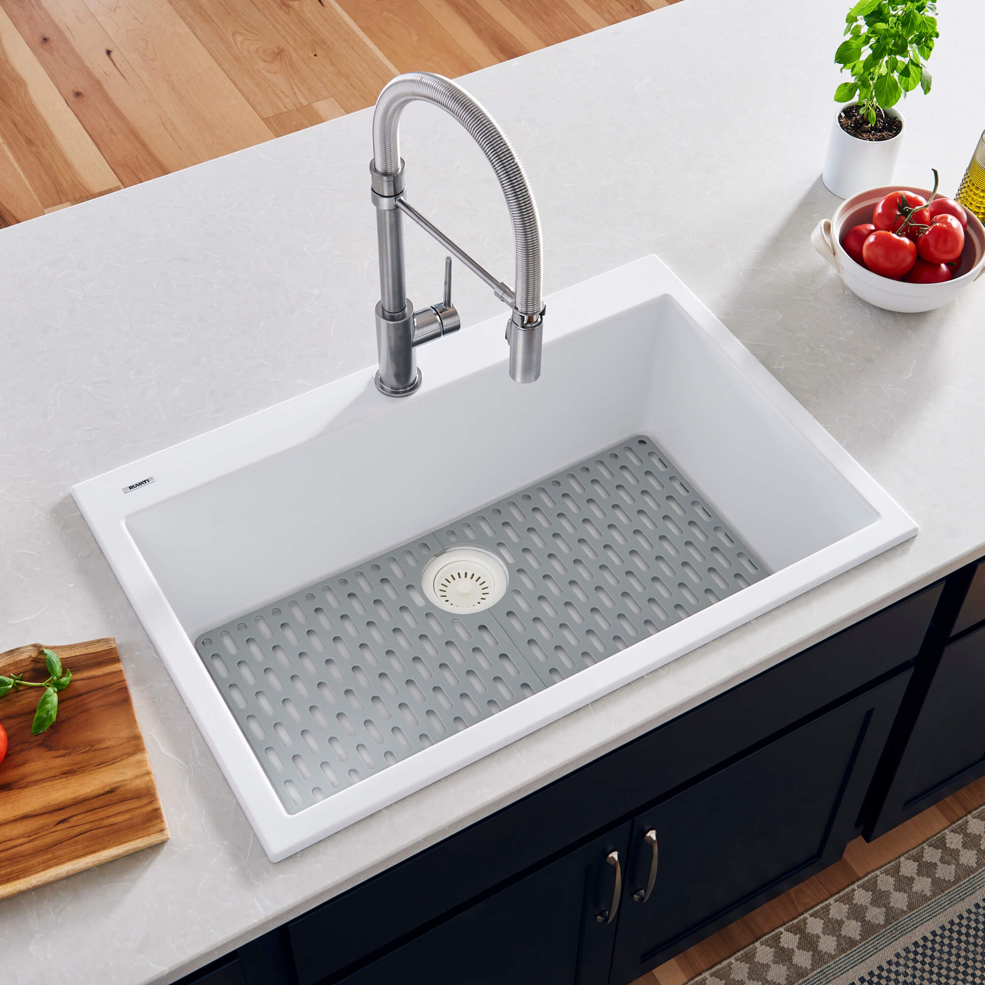 Granite Arctic White Drop-in Kitchen Sink