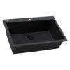 Ruvati 30 x 20 inch epiGranite Drop-in Topmount Granite Composite Single Bowl Kitchen Sink - Midnight Black - RVG1030BK