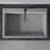 Ruvati 30 x 20 inch epiGranite Drop-in Topmount Granite Composite Single Bowl Kitchen Sink - Silver Gray - RVG1030GR