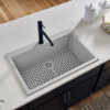 Ruvati 30 x 20 inch epiGranite Drop-in Topmount Granite Composite Single Bowl Kitchen Sink - Silver Gray - RVG1030GR